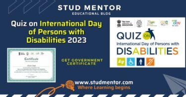 Quiz on International Day of Persons with Disabilities with Certificate 2023