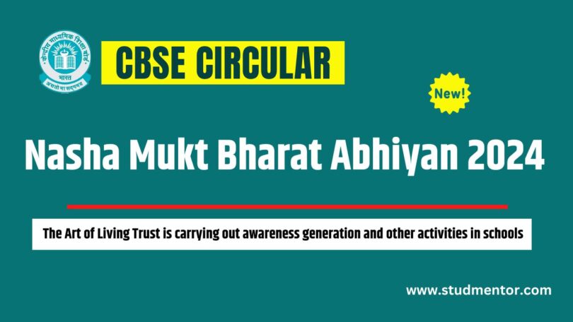 CBSE Circular - Nasha Mukt Bharat Abhiyan 2024