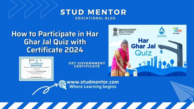 How to Participate in Har Ghar Jal Quiz with Certificate 2024