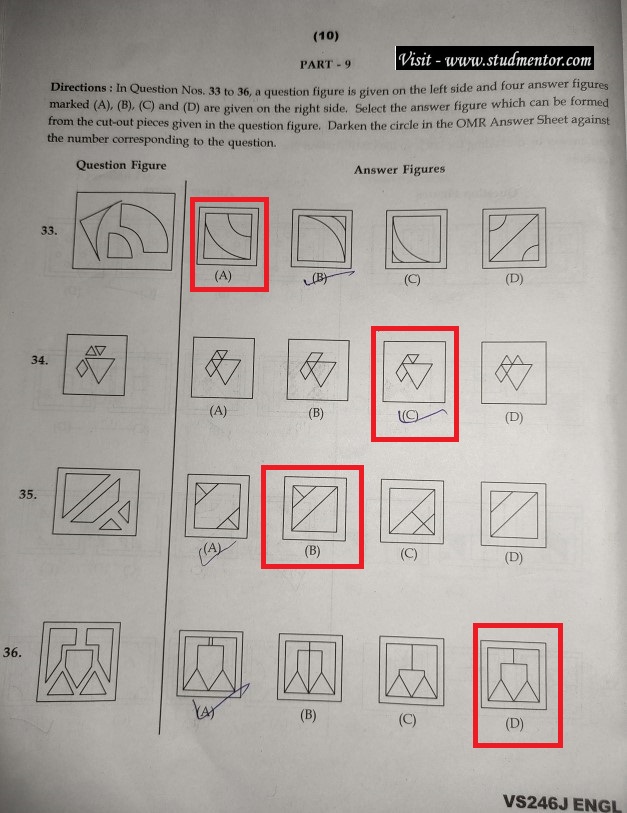 Navodaya Class 6 English Paper Solution (20.01.2024) Page no. 10