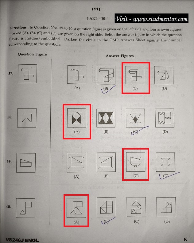 Navodaya Class 6 English Paper Solution (20.01.2024) Page no. 11