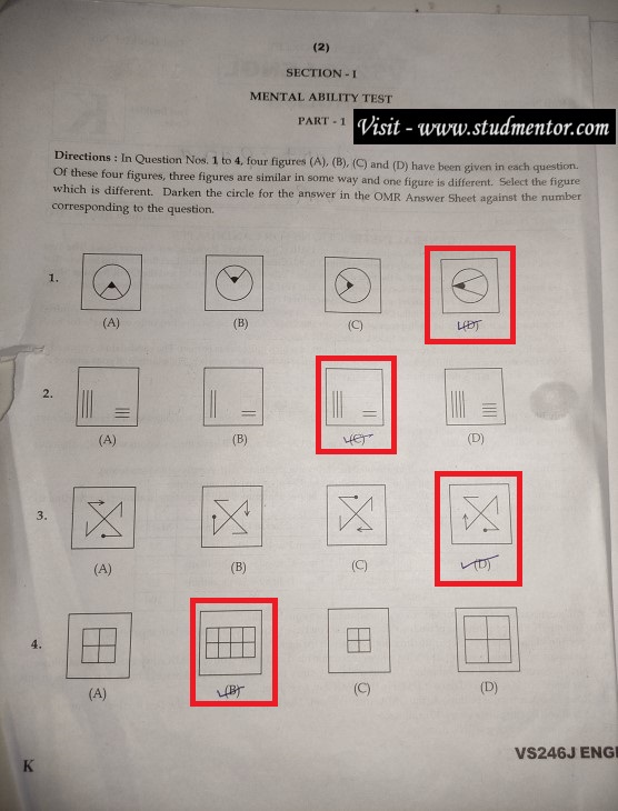 Navodaya Class 6 English Paper Solution (20.01.2024) Page no. 2