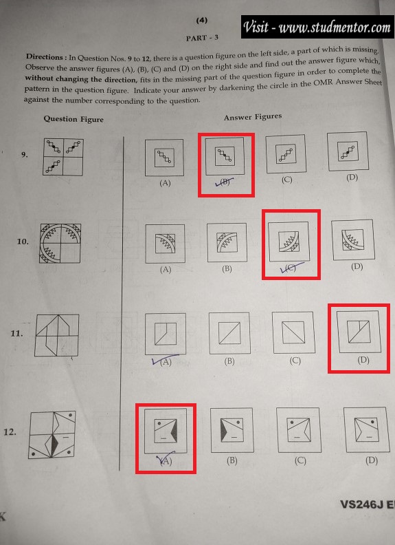 Navodaya Class 6 English Paper Solution (20.01.2024) Page no. 4