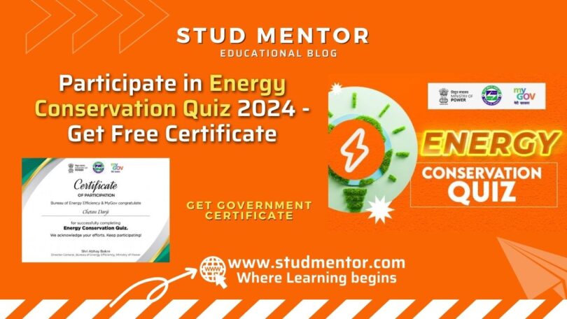 Participate in Energy Conservation Quiz 2024 - Get Free Certificate