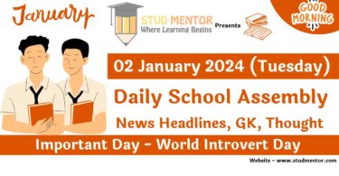 School Assembly Today News Headlines for 02 January 2024
