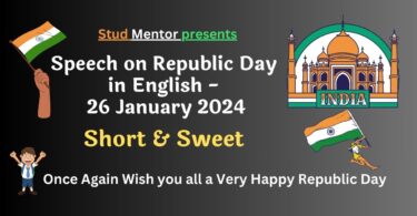 Short Speech on Republic Day in English - 26 January 2024