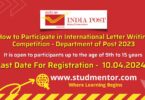How to Participate in International Letter Writing Competition - Department of Post 2024