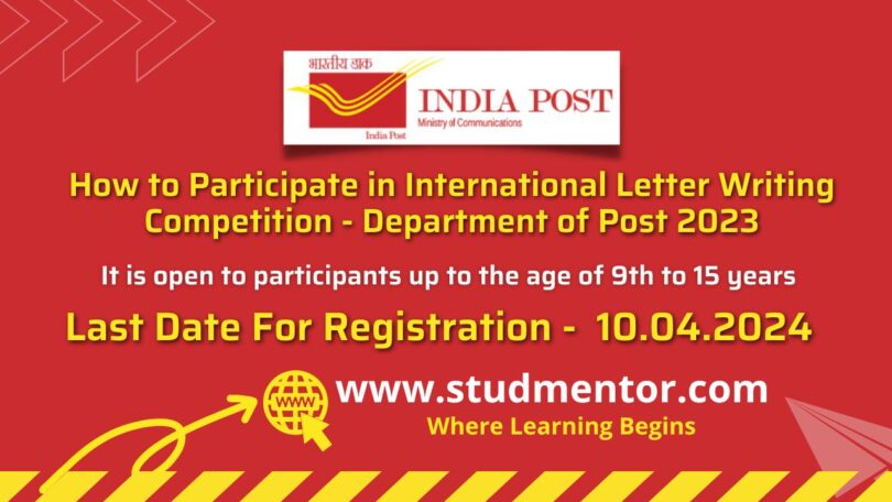 How to Participate in International Letter Writing Competition - Department of Post 2024