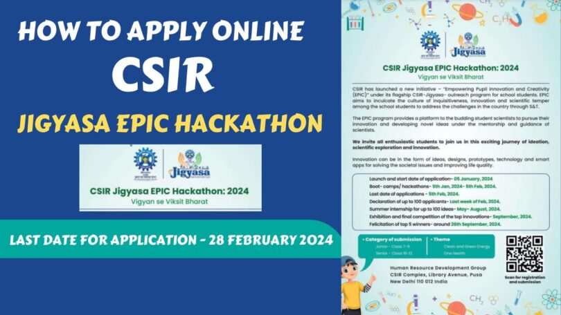 How to Register in CSIR Jigyasa EPIC Hackathon 2024