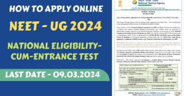 NEET UG 2024 Online Forms Started - Click Here to Apply Now