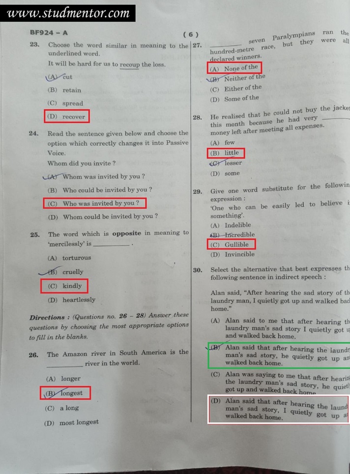 Navodaya Class 9 Paper Solution Answer Key 10 February 2024 Page 6