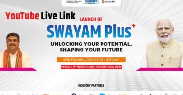 YouTube Live Link of Launch of Swayam Plus - 27 February 2024