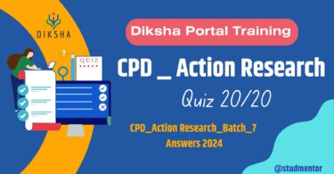 Action Research Diksha Quiz Solution Answers 2024