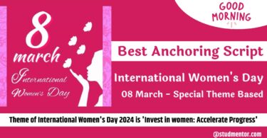 Best Anchoring Script for International Women's Day - 8 March 2024