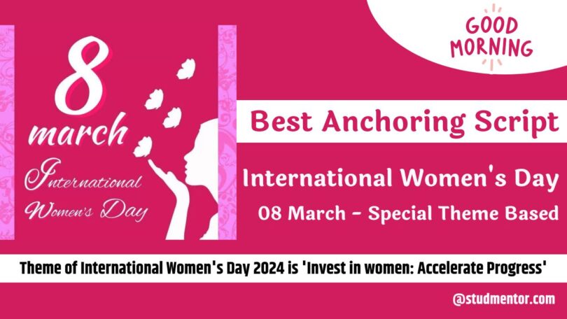 Best Anchoring Script for International Women's Day - 8 March 2024