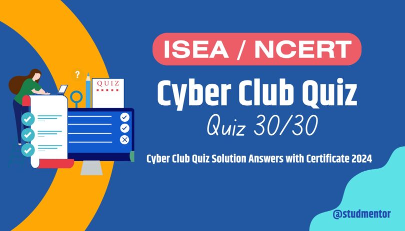 Cyber Club Quiz Solution Answers with Certificate 2024