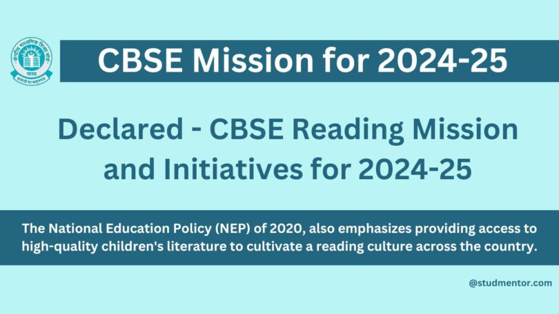 Declared - CBSE Reading Mission and Initiatives for 2024-25