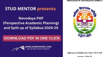 Download Navodaya PAP and Split up of Syllabus 2024-25