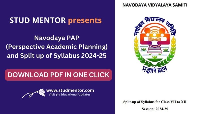 Download Navodaya PAP and Split up of Syllabus 2024-25