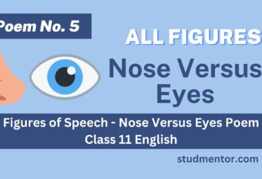 Figures of Speech - Nose Versus Eyes Poem Class 11 English