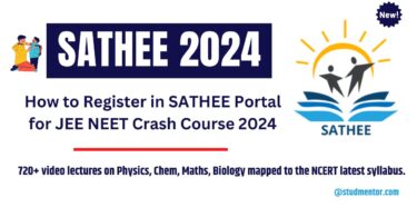 How to Register in SATHEE Portal for JEE NEET Crash Course 2024