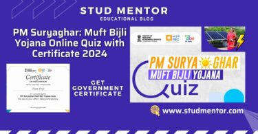 PM Suryaghar Muft Bijli Yojana Online Quiz with Certificate 2024