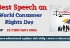 Speech on World Consumer Rights Day - 15 March 2024