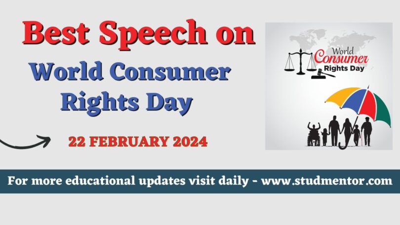 Speech on World Consumer Rights Day - 15 March 2024