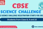 CBSE Science Challenge Registration Starts for 2025-26