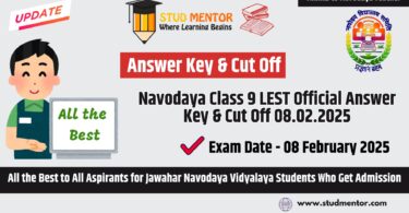 Navodaya Class 9 LEST Official Answer Key & Cut Off 08.02.2025