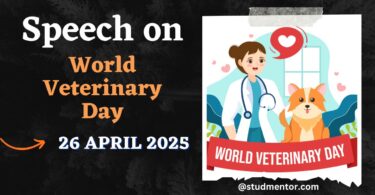 Speech on World Veterinary Day - 26 April 2025
