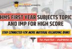 BHMS First Year Subjects Topics and IMP for High Score