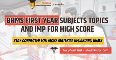 BHMS First Year Subjects Topics and IMP for High Score
