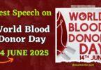 Best Speech on World Blood Donor Day - 14 June 2025