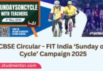 CBSE Circular - FIT India ‘Sunday on Cycle’ Campaign 2025