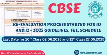 CBSE Re-Evaluation Process Started for 10 and 12 - 2025 Guidelines, Fee, Schedule
