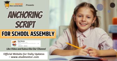 Daily School Morning Assembly Anchoring Script in English