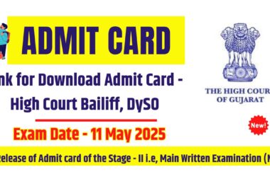 Link for Download Admit Card - High Court Bailiff, DySO on 11.05.2025