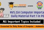 NVS JSA Computer Important Daily Material Part 1 in PDF