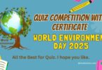 Quiz on World Environment Day - 05 June 2025 with Certificate