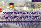 School Morning Assembly Anchoring Script in 2025