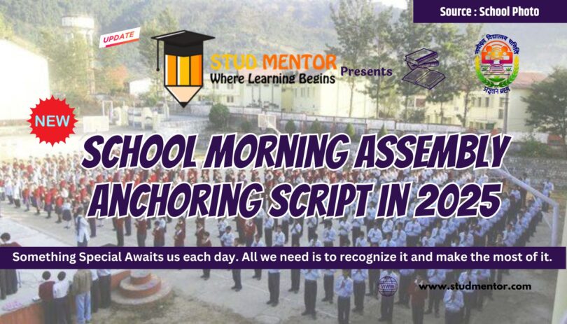 School Morning Assembly Anchoring Script in 2025
