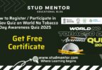World No Tobacco Day Awareness Quiz 2025 with Government Certificate