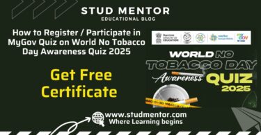 World No Tobacco Day Awareness Quiz 2025 with Government Certificate