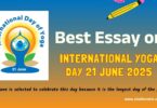 Essay on International Day of Yoga - 21 June 2025 for Students