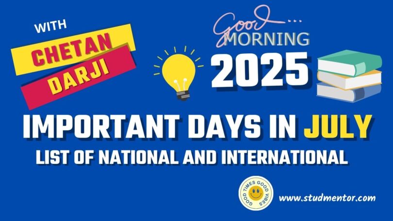 Important Days in July 2025 - List of National International