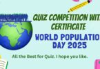 Quiz Competition with Certificate on World Population Day 2025