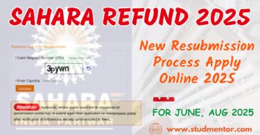 Sahara Refund - New Resubmission Process Apply Online 2025