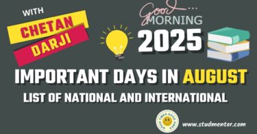 Important Days in August 2025 - List of National International