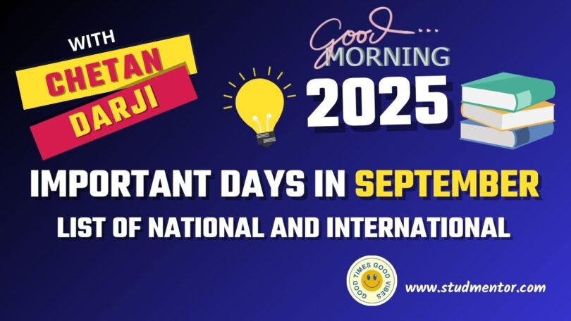 Important Days in September 2025 - List of National International